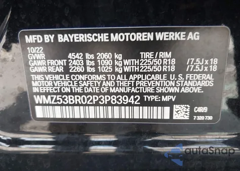 2023 Mini Countryman Cooper S from USA, damaged, VIN WMZ53BR02P3P83942